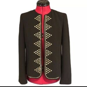 Kasper Studded Black Jacket Blazer